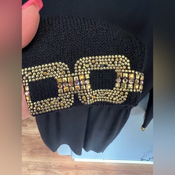 St. JOHN Evening dress with beading sz 10 Beautiful 🖤 perfect condition! - Picture 5 of 16